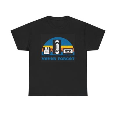 Never Forget VHS Tape Funny Graphic T Shirt Cotton Tee Apparel New Unisex T-Shirt