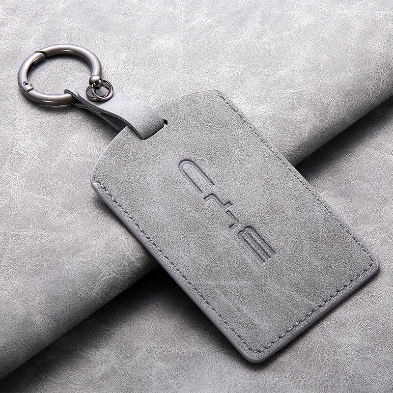 Sheepskin Leather Car NFC Card Samrt Remote Key Cover Case Shell Protector Holder For BYD S7 S6 L3 M6 F3 F0 Keychain Accessories