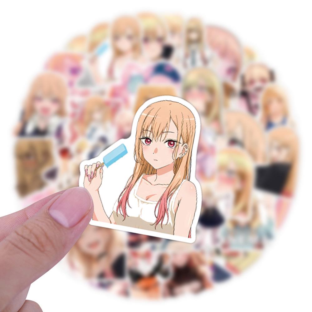55 New Style Changing Person Doll Graffiti Stickers: Waterproof Skateboard Decoration Stickers