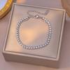 Niche Light Luxury Super Flash Double-layer Full Diamond Titanium Steel Bracelet Women's Jewelry