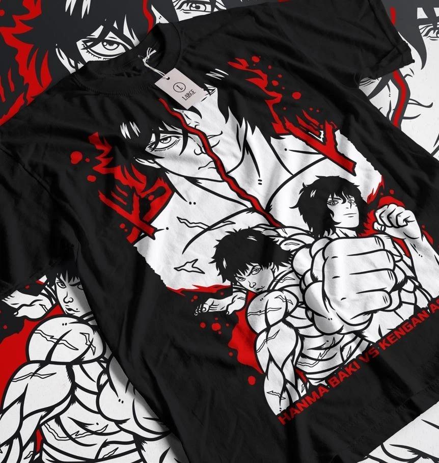 Baki Vs Kengan Ashura Tshirt Martial Arts Shirt Gift Anime Fight Graphic Shirt S