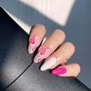 Reusable Press-On Nails White Pop Minimalist Style Wearable Nail Tips Women