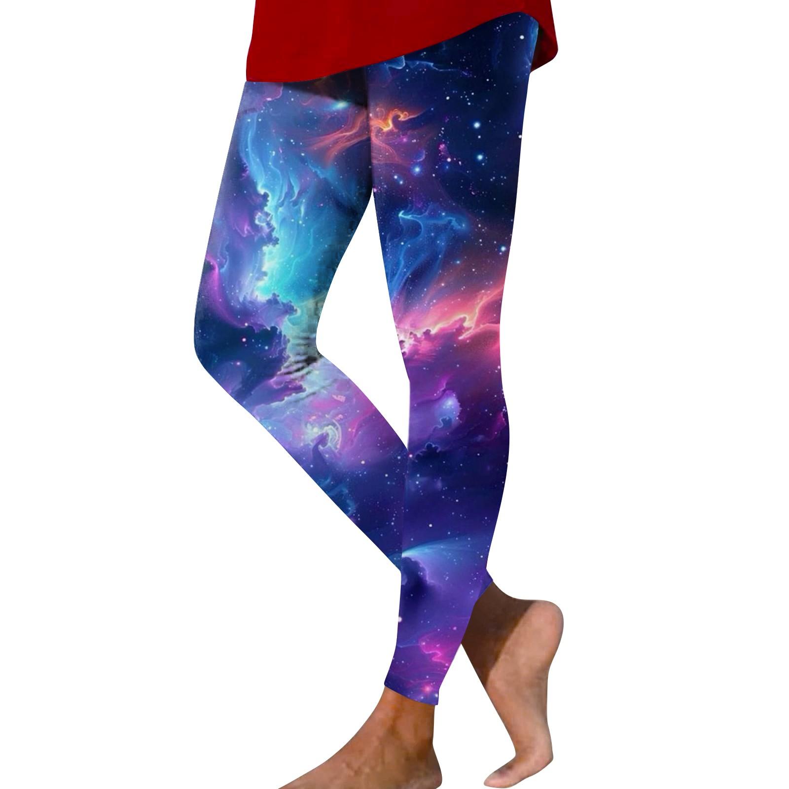 

Женские модные облегающие эластичные повседневные брюки для йоги с принтом и эластичной талией M фиолетовый