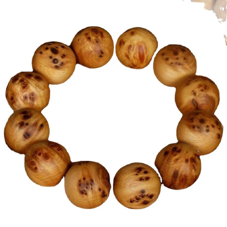 Taihang Cypress 20mm Handcrafted Bracelet: Unisex Buddhist Beads