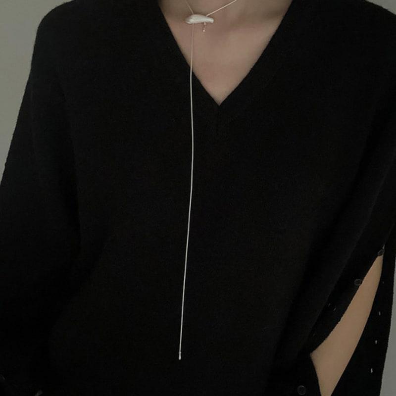 

mosxe [925silver] Nars string necklace silver