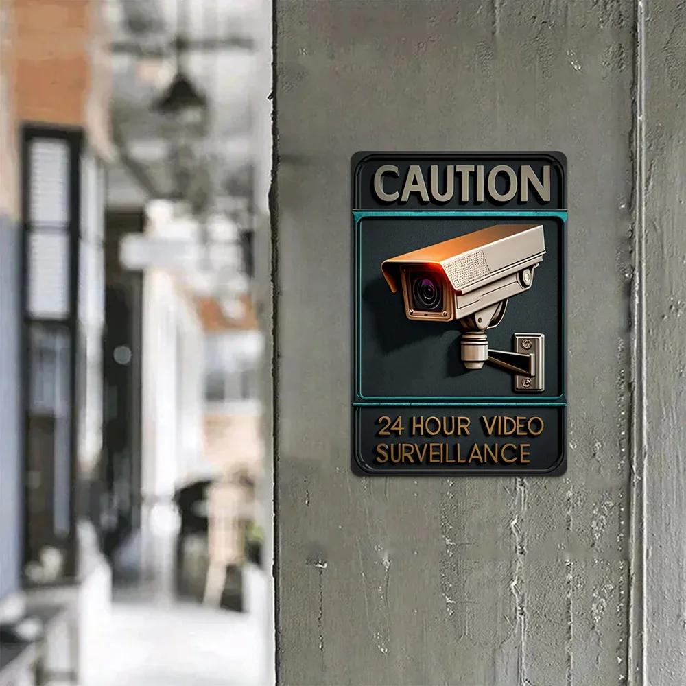 CamVintagePro™ Vintage  Inspired Security Camera Sign  Multipurpose Home  Bar Decoration  Ideal Gift Option 20x30cm（7.8x11.8inch）