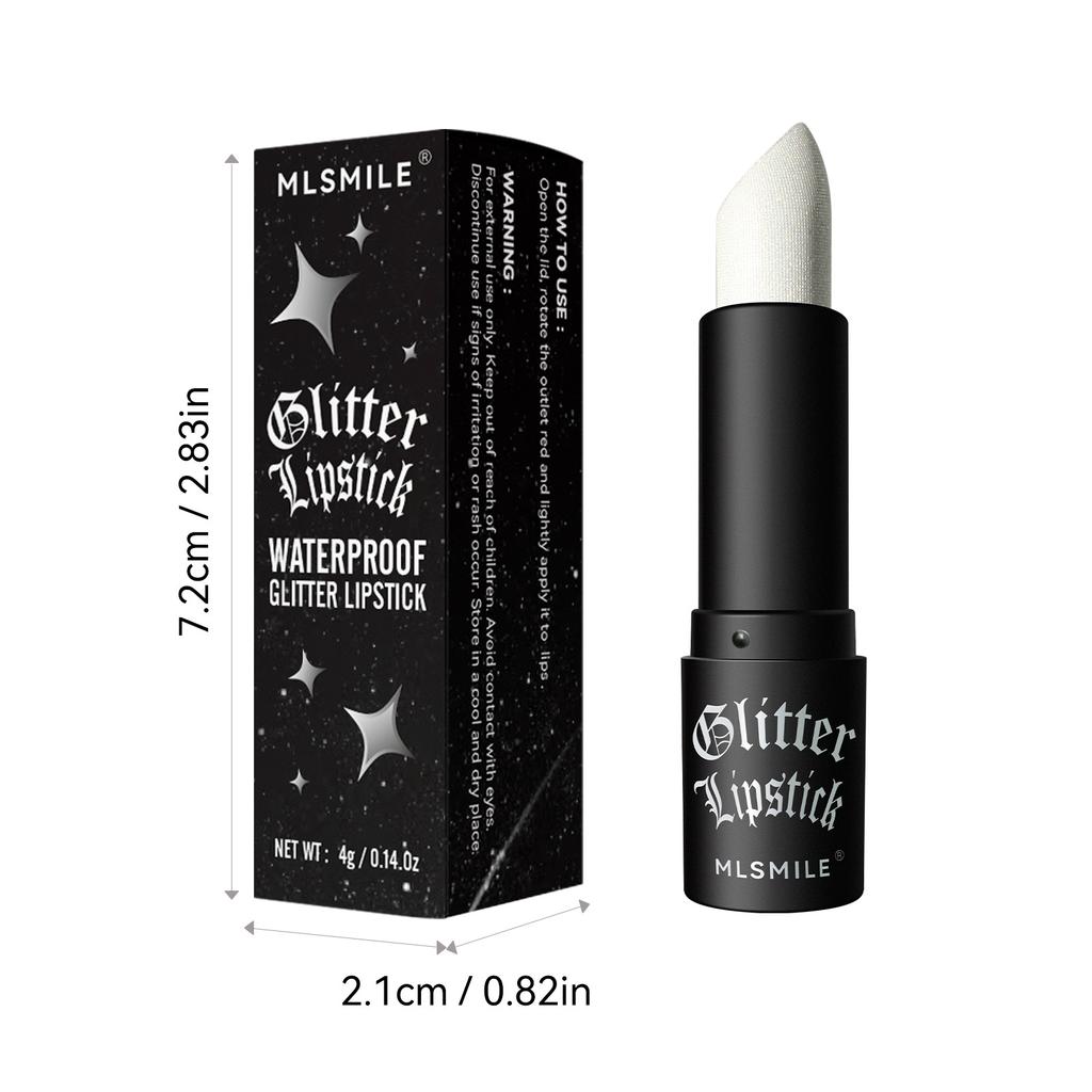 MLSMILE Rossetto Diamante 7 Colori, Opaco Altamente Pigmentato, Resistente al Trasferimento, Brillantezza Esplosiva Glitter, Lucidalabbra Impermeabile