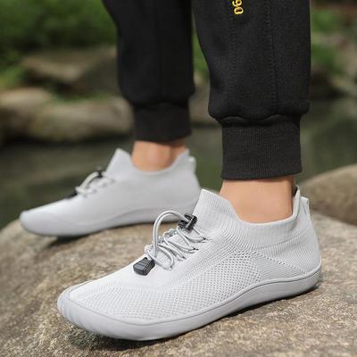 Skor med bred tå Barfota Casual Sneakers Lätta Herrskor i tyg Elastiska Halkfria Ung Man Dagliga Promenadskor Andningsbara Fritids Sportskor