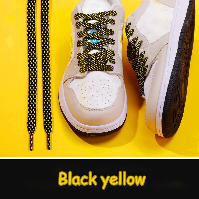 Flat Shoelace Women's Ins Small White Shoes Contrast Color Matching  Laces Rope Flat Personality AF1 Men's Sports 100/120/140CM