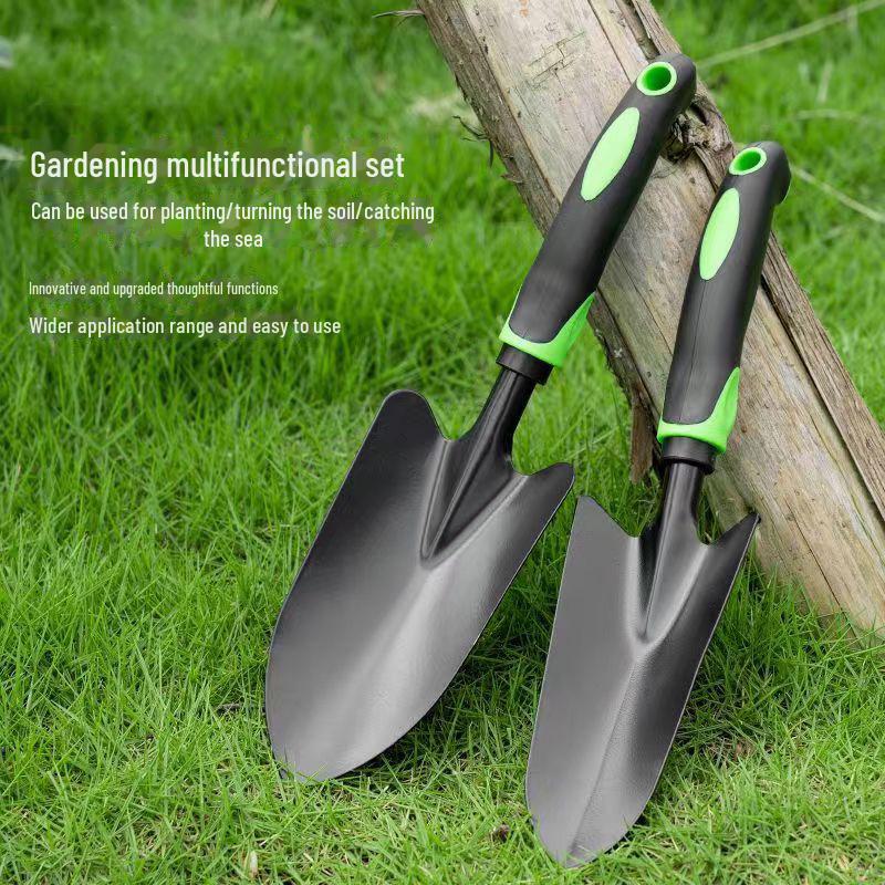 Garden Tool Set: Shovel, Digging Hoe, and Rake for Soil, Flowers & Vegetables