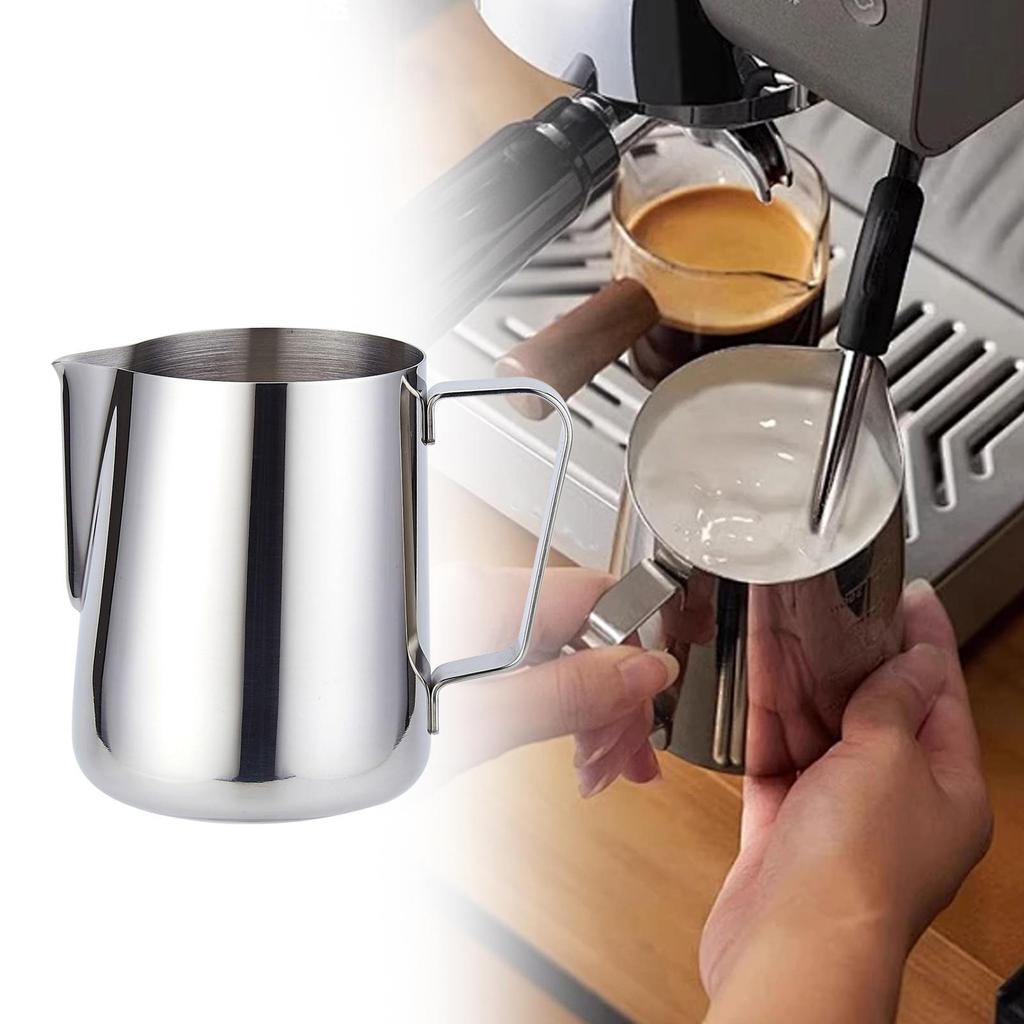 Frothing Jug for Milk, Latte Art Equipment, Stainless Steel Espresso Cup Coffee And Tea