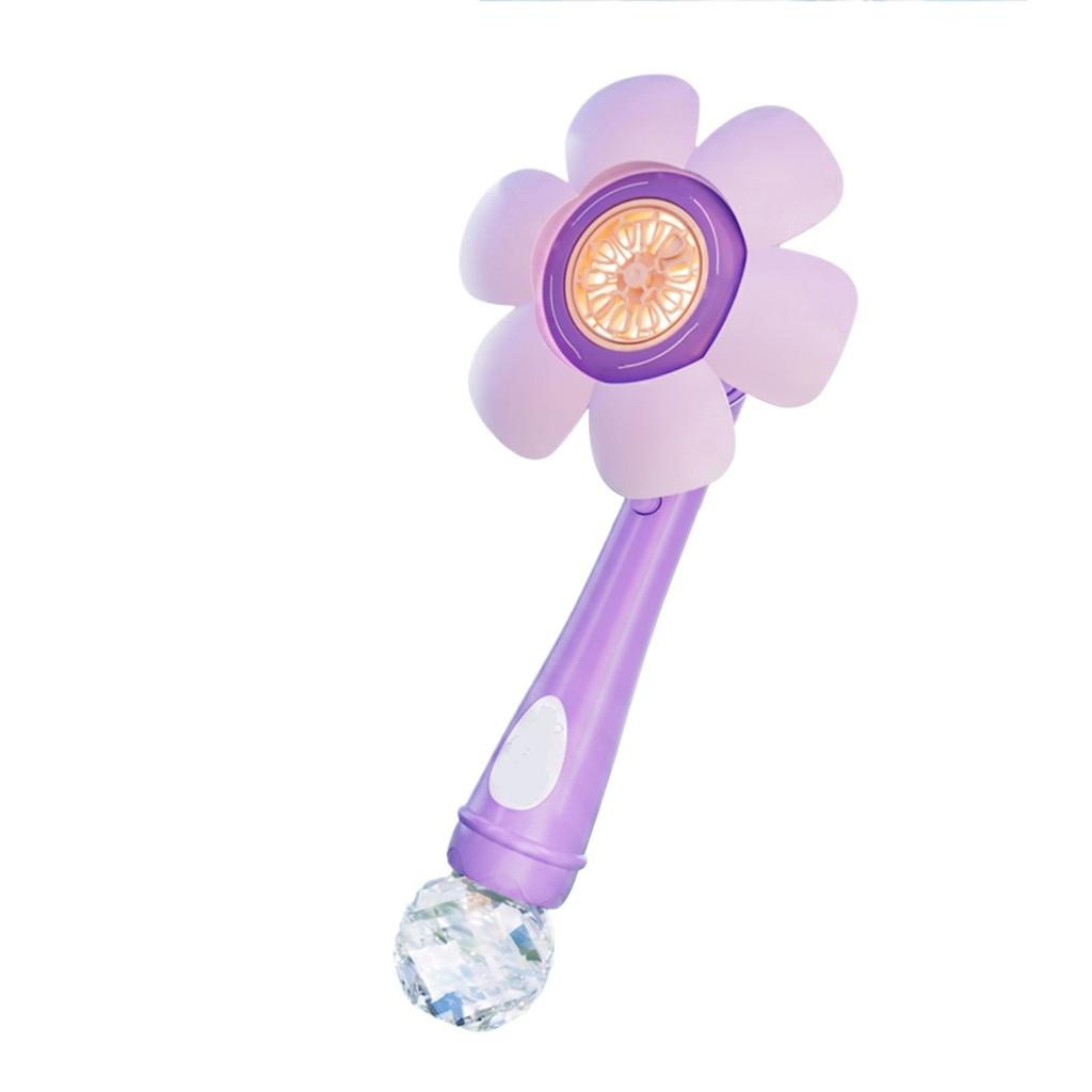 Automatic Bubble Machine Flower Shape Bubble Gun Electric Snow Bubble Toy with 80ml Bubble Solution for Kids Outdoor Playtime Fun