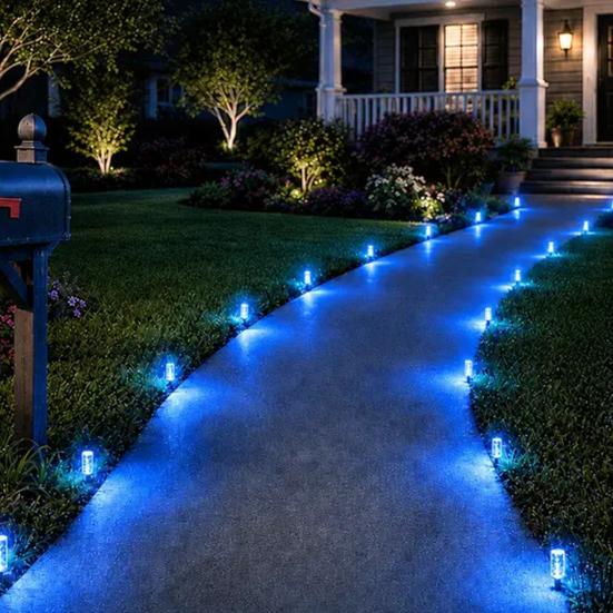 Weatherproof Yard Pathway Illumination 10/20Pcs Solar Lights, LED Multicolor Bubble Garden Stake Waterproof Wireless Landscape Lighting for Driveways