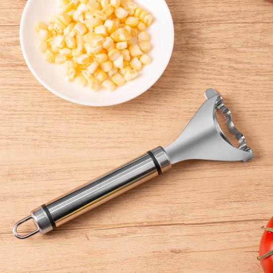 Corn Sheller Food Grade 304 Stainless Steel Corn Peeler Sharp Edge Corn Peeling Tool Quick Effortless Peeling Corn Stripper Kitchen Gadget