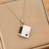 Book necklaces can be designed with pictures and samples, copywriting patterns, laser engraving, popular granddaughter mother necklaces.