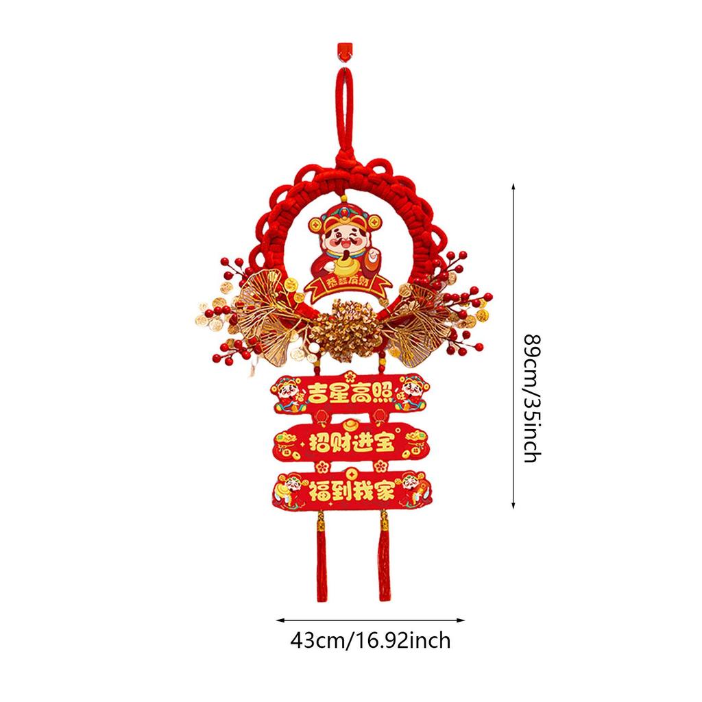 Chinese New Year Hanging Ornament Party Supplies Gift with Tassel Spring Festival Pendant for Holiday Office Bedroom Porch Wall