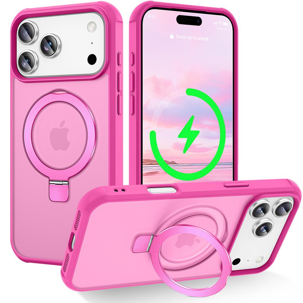Applicable To iPhone17ProMax Yingfeng Magnetic Suction Bracket Mobile Phone Case Apple 16Pro Anti-drop 15 Protective Case