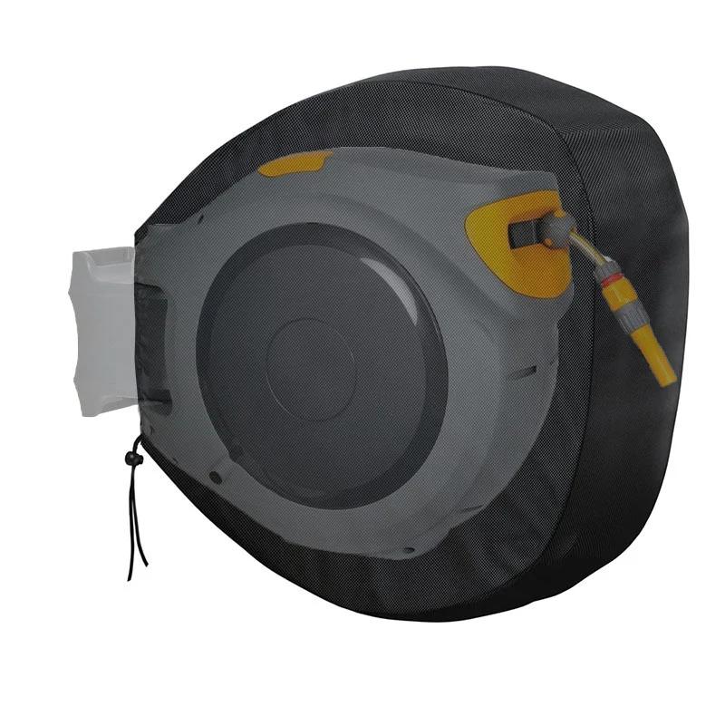 Garden Wall Mounted Hose Cover 420D Silver Coated Scalable Hose Reel Cover Waterproof Sun-Proof Wall Mounted Hose Bib Covers