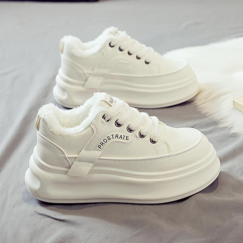 

Модные белые женские зимние кроссовки плюшевые сноубутсы новые женские зимние ботинки мех хлопок обувь женские ботильоны botas mujer 40 белый