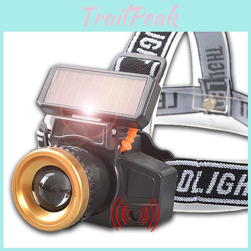 Motion Headlamp Charging Sensor Solar Powerful Usb Charging Outdoor Waterproof Induction Headlight Emergency Light For Hiking Camping Fishing