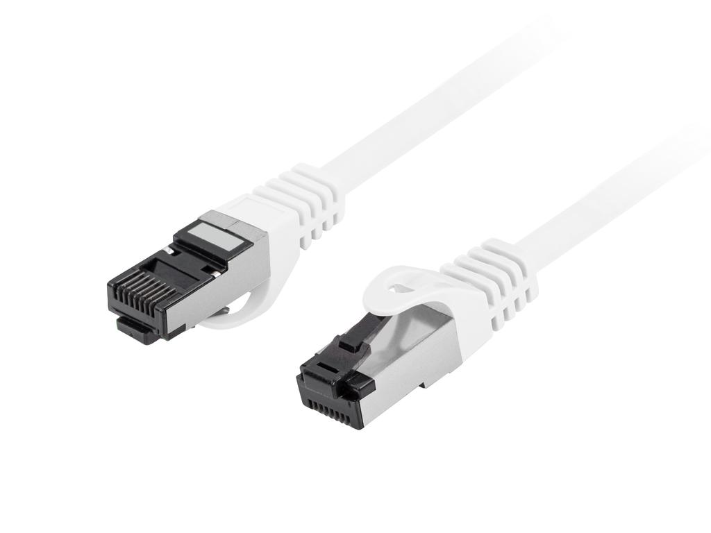Cable Internet Lan Rj45 Patchcord Cat.8.1 Sftp White 0.25m