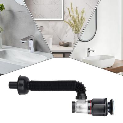 Sink Drain Pipe Kit Drain Tubing Sink Drain Kit Sink Plumbing Kit Bathroom Sink Drain Pipe Replacement Parts Anti-Clog