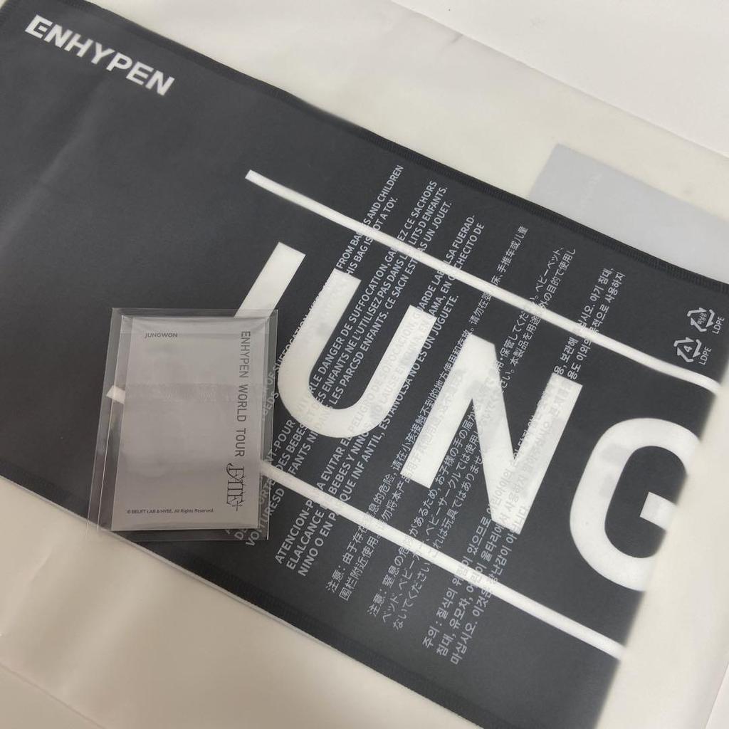 [USED] ENHYPEN Jungwon WORLD TOUR FATE slogan trading card included