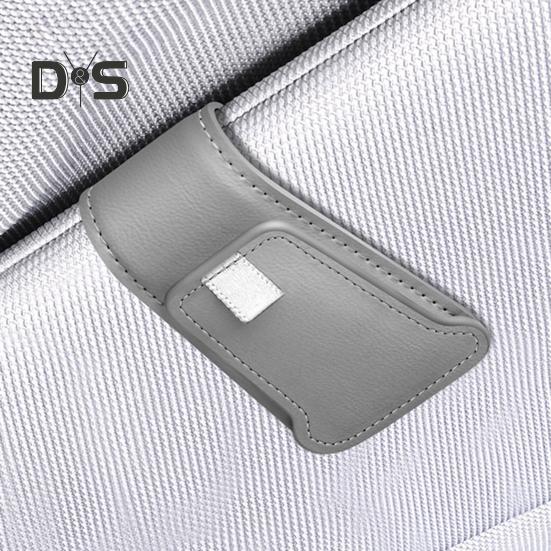 Magnetic Sunglasses Clip for Car Visor Faux Leather Glasses Holder Clip Car Interior Sunglass Holder for Fast Access