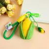 Handmade 1Pc Yarn Crochet Simulation Corn Keychain Plush Weaving Small Pendant Bag Hanging Decoration Knitted Simulation Corn