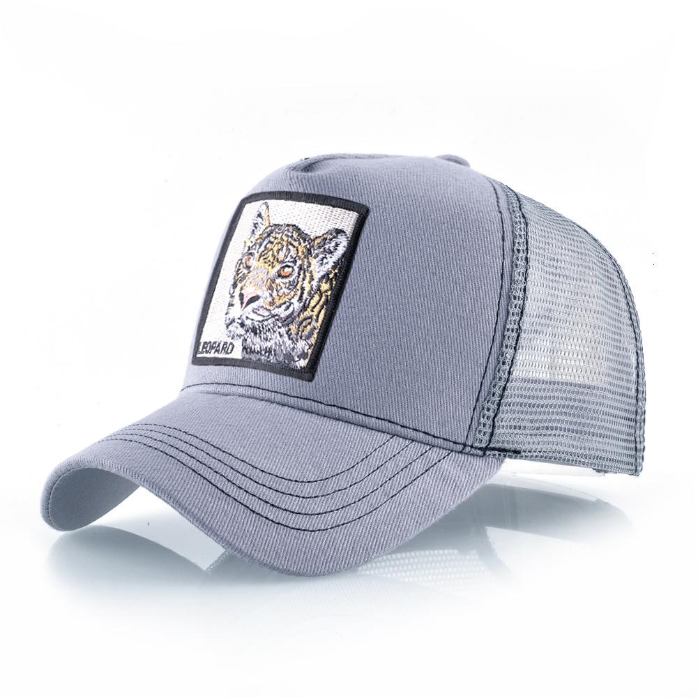 Unisex Leopard Embroidery Mesh Baseball Cap - Summer Sun Protection & Outdoor Sports Hat