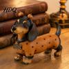 Accessori Stravaganti per la Stanza d'Autunno Raccolto d'Autunno Statuetta Bassotto Statua di Halloween con Fascia Zucca Punti Collezionismo Regali per Amanti dei Cani