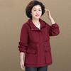 Noble Lady Spring-Autumn Hooded Jacket for Middle-Aged and Elderly Women - 2026 New Style