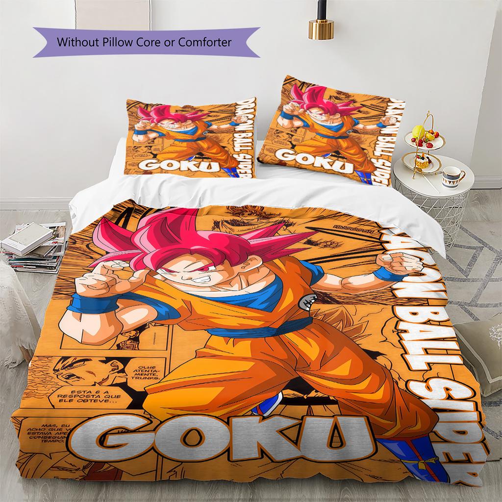 Dragon Ball Popular Bedding Set Soft Duvet Cover Pillowcases Comfortable for Home Bedroom