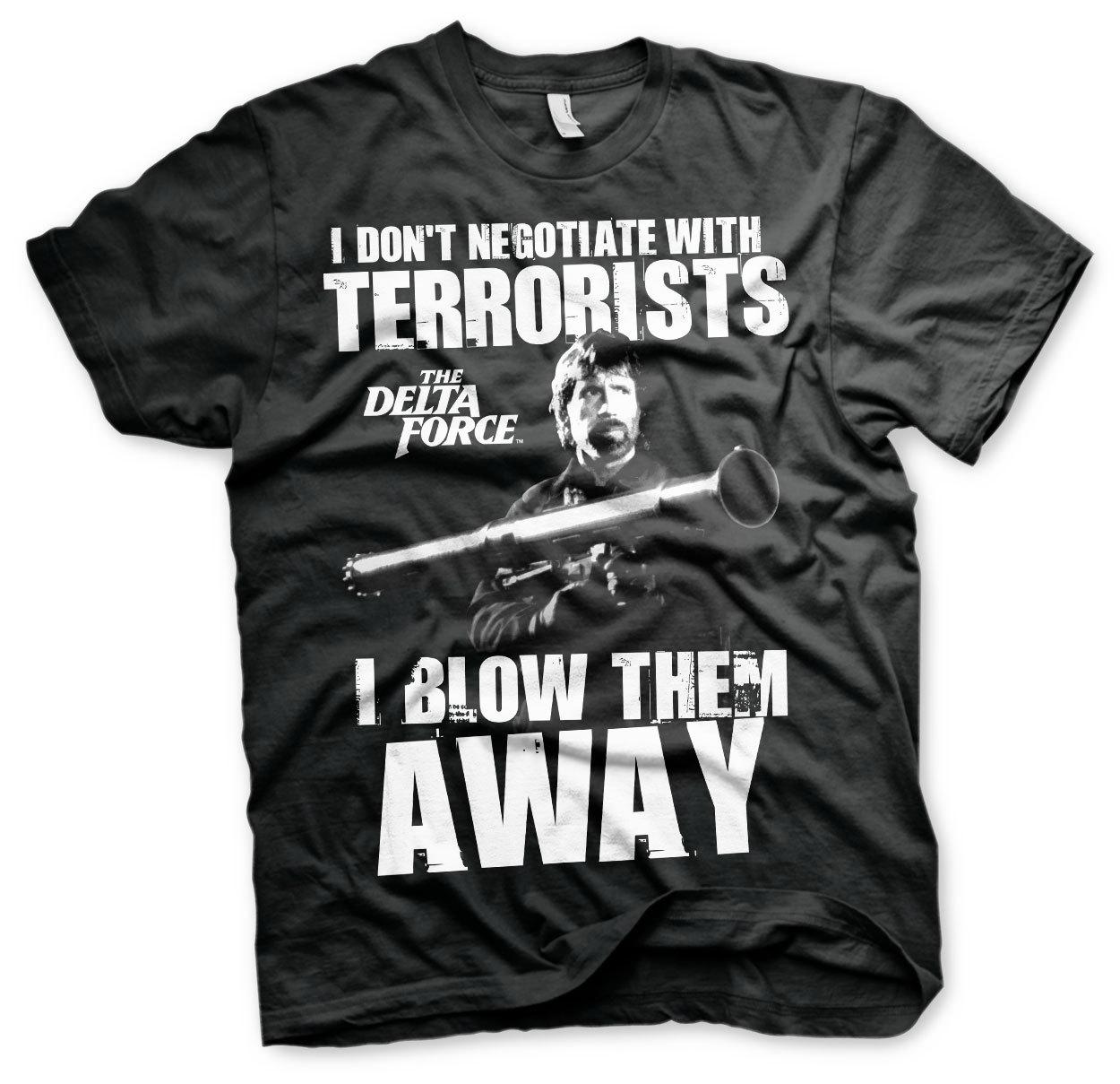 Licenza Ufficiale Chuck Norris I Gonfiabile Terroristi Away Uomo T-SHIRT S-XXL XL