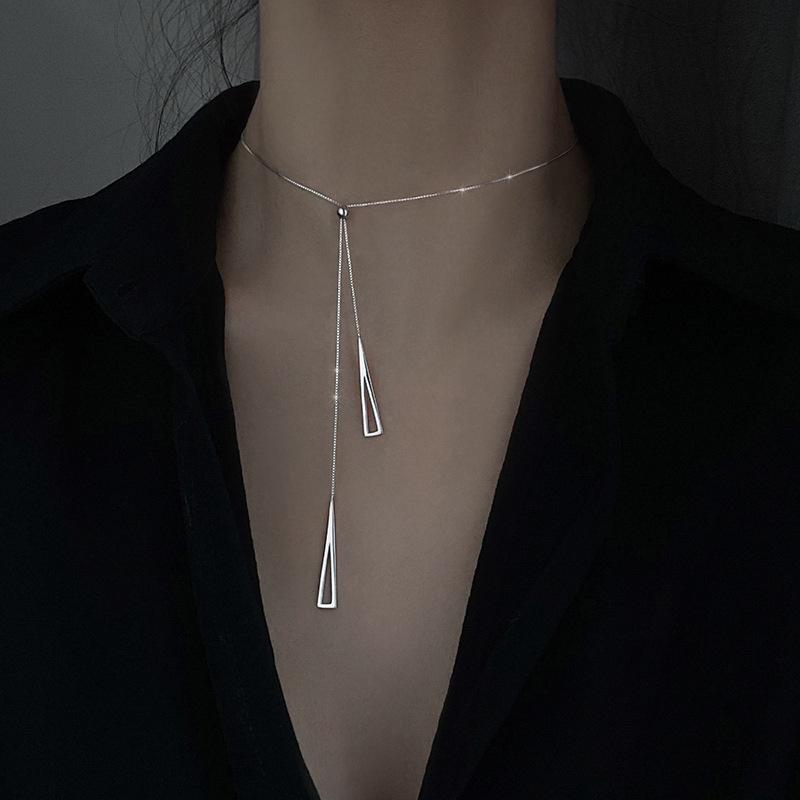 Punk Popular Geometric Sweater Box Chain Female Long Necklace for Women Adjustable Fine Jewelry Wedding Party Birthday Gifts