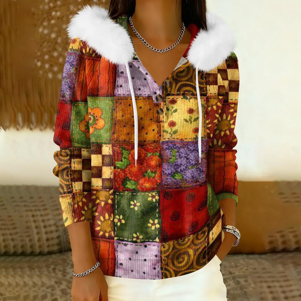 Damkappa Långärmad Med huva Varm vinterkappa Jacka