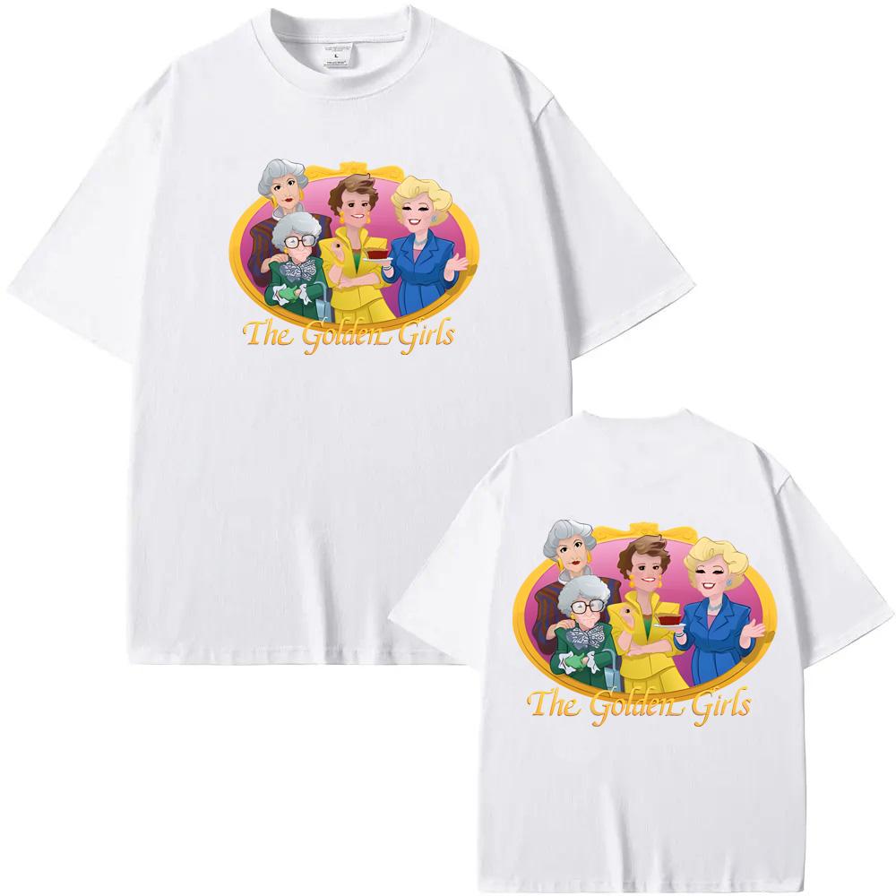 Golden Girl T-shirt O-neck Tee-shirt Cartoon Print Fashion Cartoon Comic Tshirt Roupas Femininas Comfortable Tees High Quality