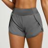 Fake Two-piece Sports Shorts Women's Anti-light Side Pockets Loose Running Fitness Yoga Shorts
