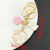 Cartoon Mid-Autumn Pink Bow Rabbit Keychain Pendant