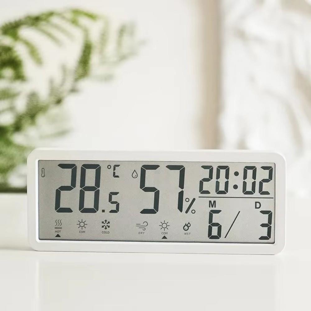 Temperature LCD Digital Wall Clock Large Screen Desktop Clock Electronic Clock Office Decoration