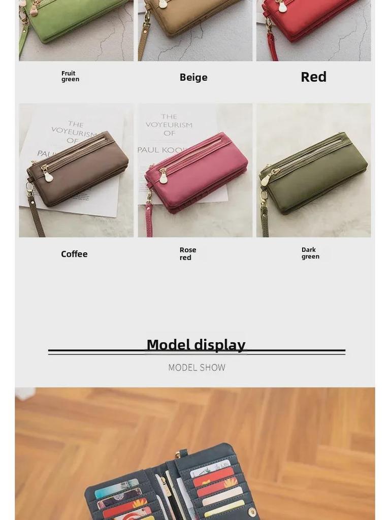 Xiangyin Women's Retro Long Wallet: Multifunctional Korean-Style Leather Handbag and Coin Purse.
