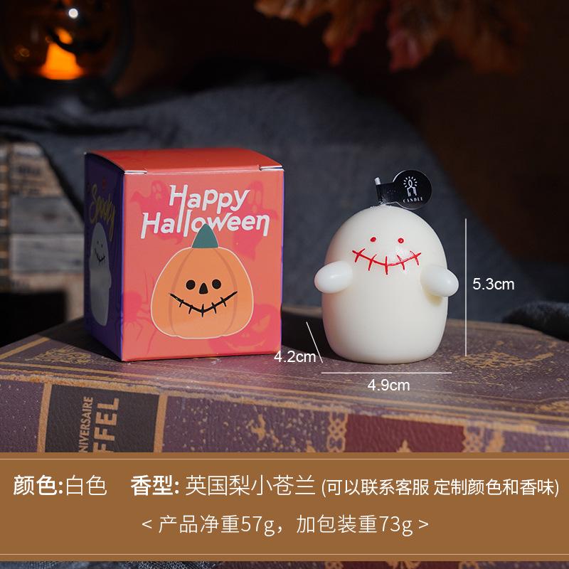 

Halloween Candle Decor - Pumpkin & Ghost Candle Set, Spooky Scented Halloween Candles for Aromatherapy, Holiday Home Party Decor