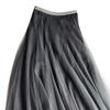 Korean Summer 2023 Elastic Waist A-Line Tulle Skirt for Women