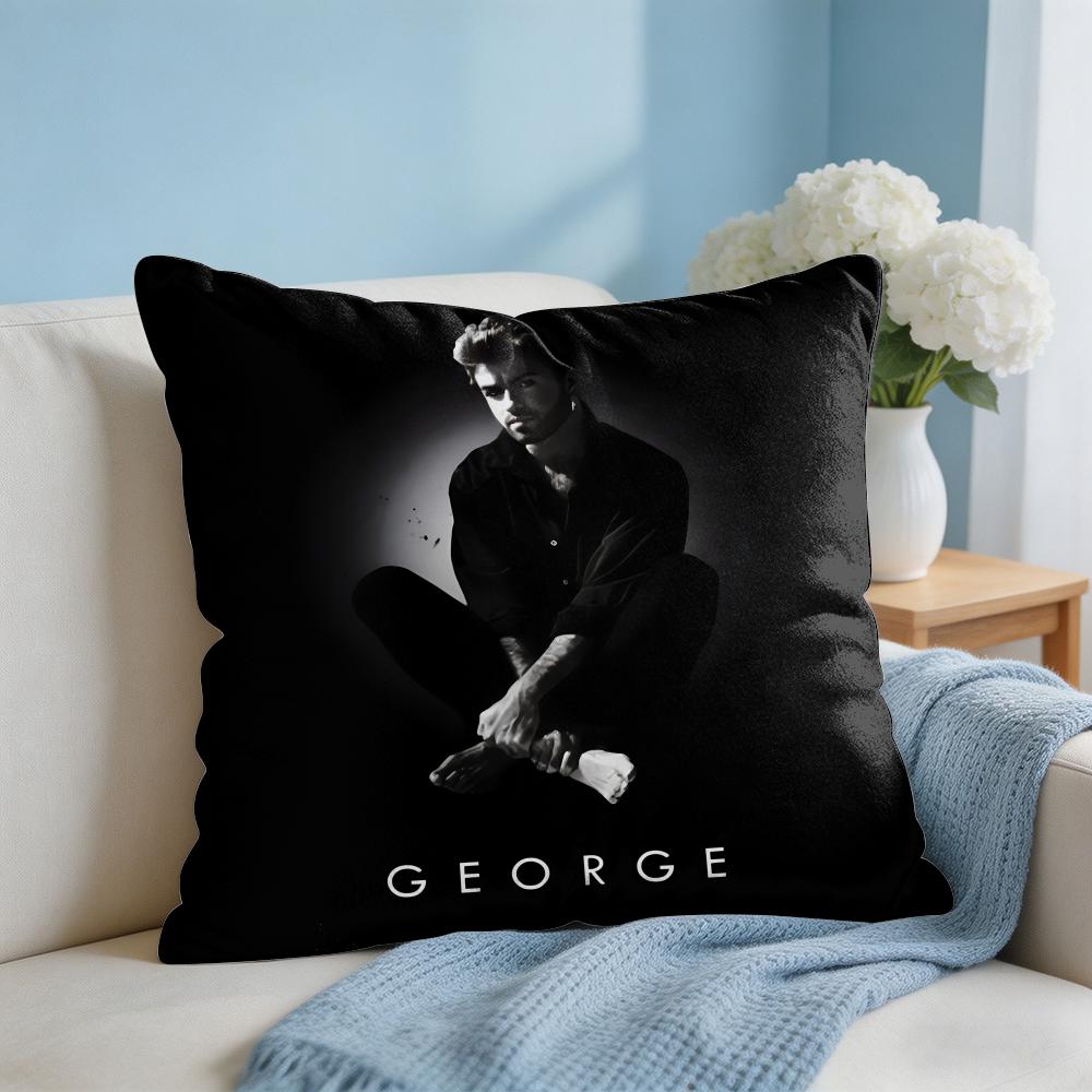 GGeorge Michael Singer Cushion Cover Square Pillow Bedroom Sofa Leisure Comfort Living Room Home Decoration X