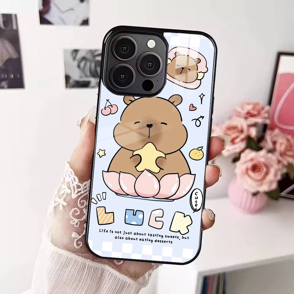 Cute C-Capybara Phone Case For iPhone 17,16,15,14,13,12,Plus,Pro,Max For Magsafe Magnetic Wireless Charge
