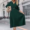 Women's High-End Solid Color Dress - Spring/Autumn Fashion