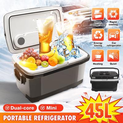 220V 12V 45L Autokülmik Kaasaskantav Külmik 45L Minikülmik Autokülmik Sügavkülmik RV Kaubik Veoauto Reisi Külmik Küttekeha Kodukasutus