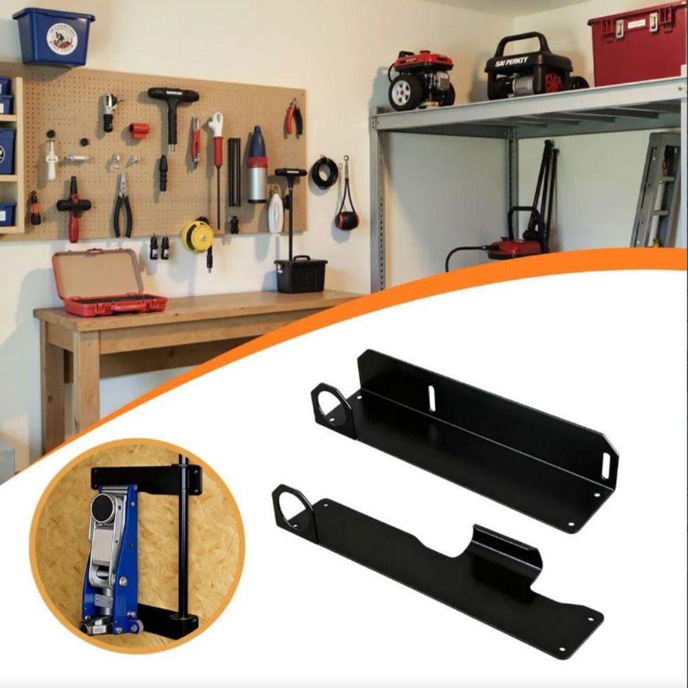 2pcs Heavy Duty Wall Storage Rack Metal Brackets Garage Tool Organizer  Home Workshop