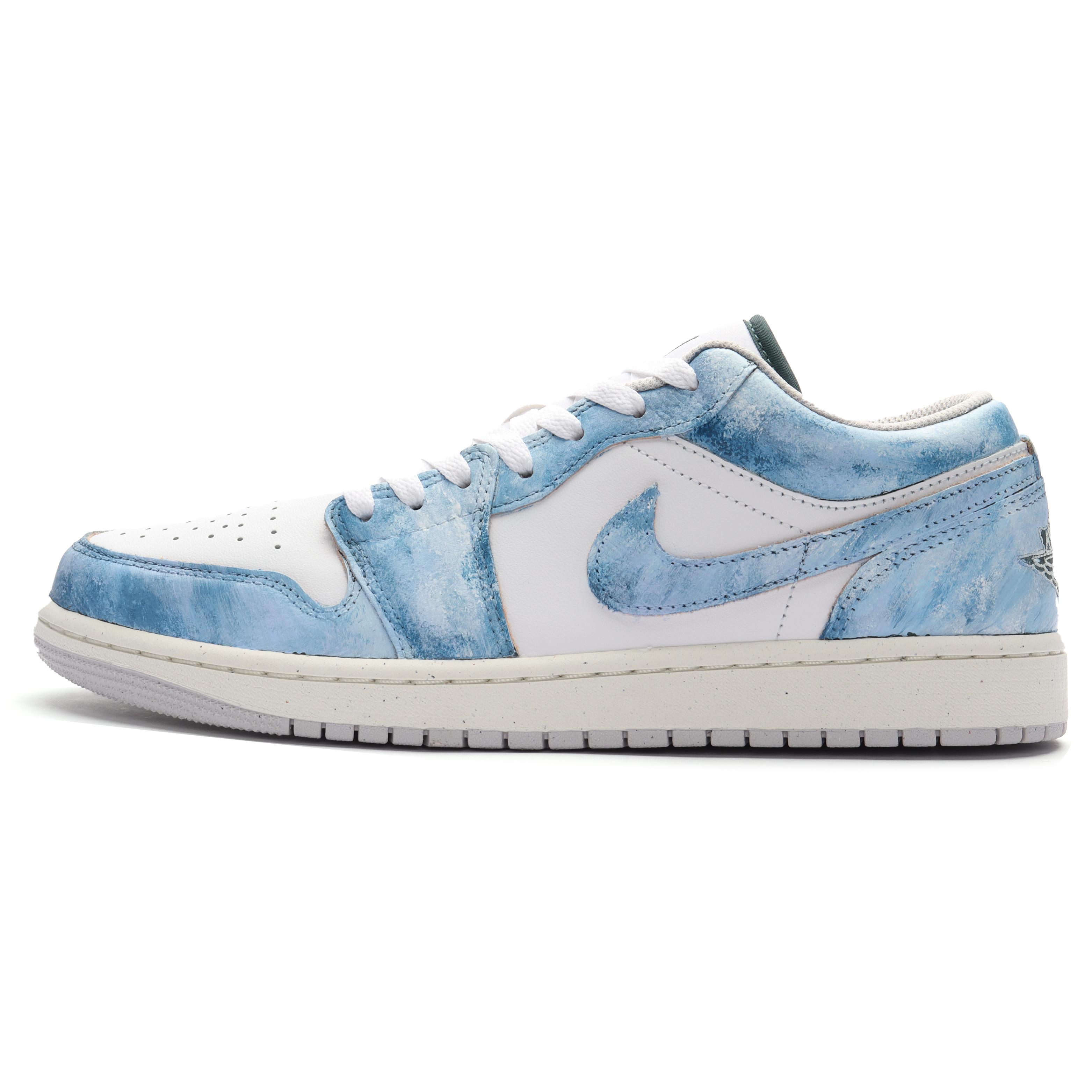 

Jordan Air Jordan 1 Cushioning Abrasion Resistant Cushioning, Wear Resistant Low top Vintage Basketball Shoes Unisex FQ7687-300(Team1326-) 42.5