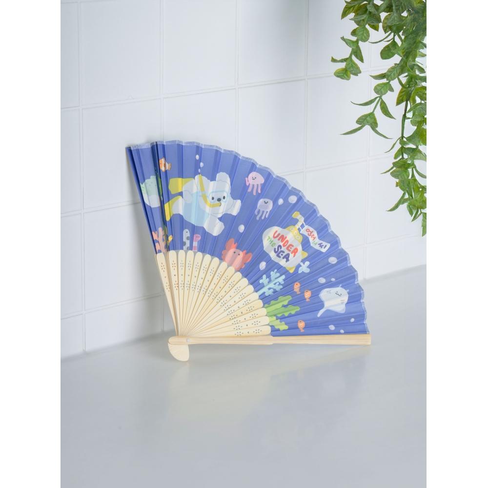 

Складной веер Daiso Bamboo 21 см Ocean